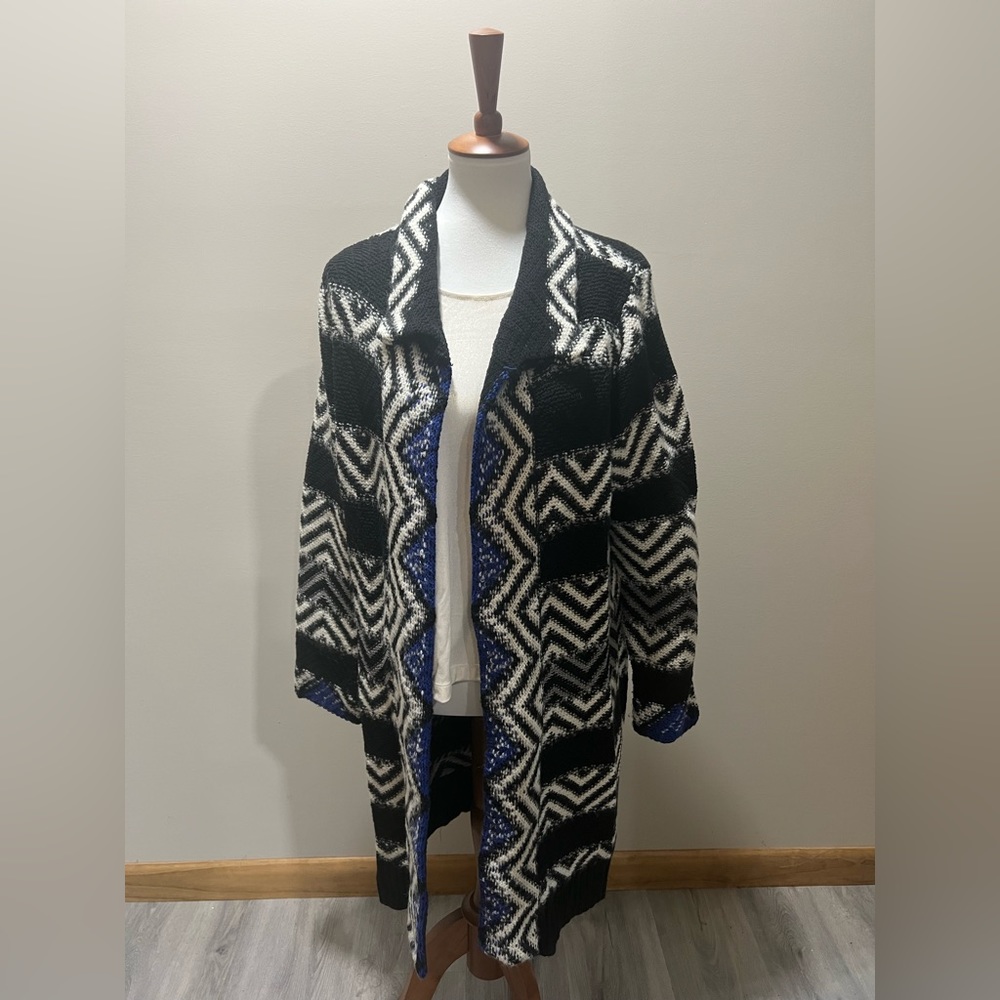 Chicos duster sweater for cold winter weather!